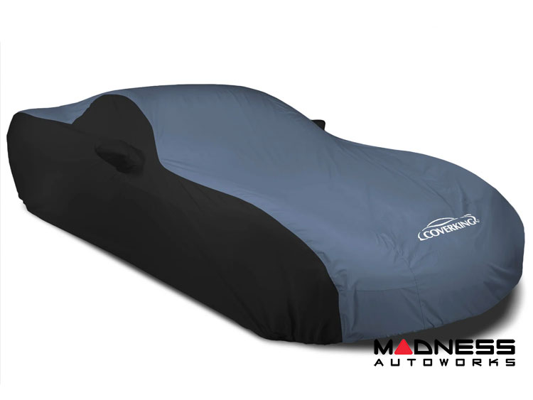 Volkswagen ID. Buzz Custom Fit Vehicle Cover - Stormproof - Blue w/ Black Sides + Rear Passenger Charger Port Flap